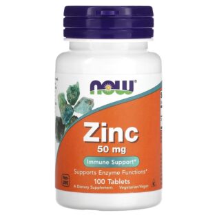 Now Foods – Zinc 50mg 100 Tabletas.