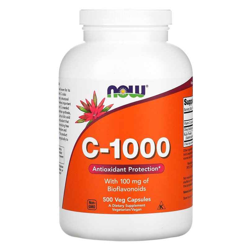 NOW Foods - Vitamina C 1000mg 500 Cápsulas.
