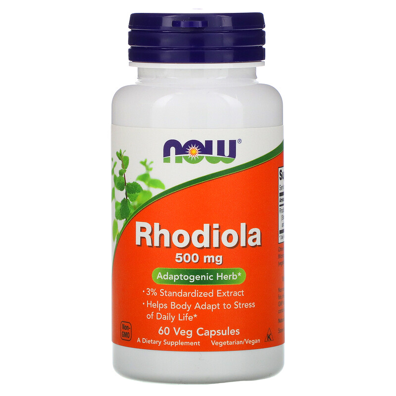 NOW Foods – Rhodiola Rosea 60 Cápsulas Vegetales.