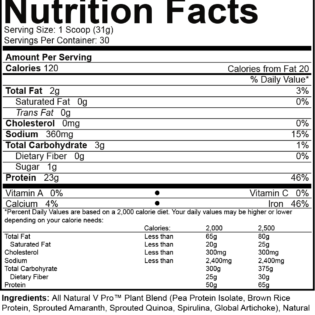 Nutrakey – VPro 2Lbs 30Serv Proteina Vegana,Vegetal,Organica