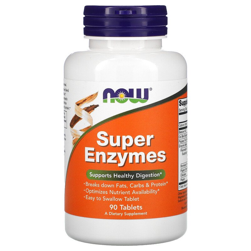 Now Foods – Super Enzyme 90Tabs Enzimas Digestivas