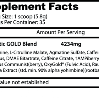 Insane Labz – Psychotic Gold 35Serv. Pre Entrenamiento Oxido Nitrico