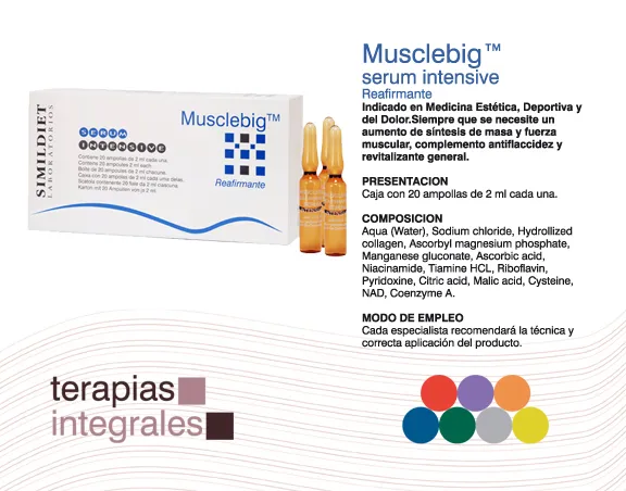 Simildiet Laboratorios – Musclebig Mesoterapia Reafirmante 20 ampolletas de 2ml C.U