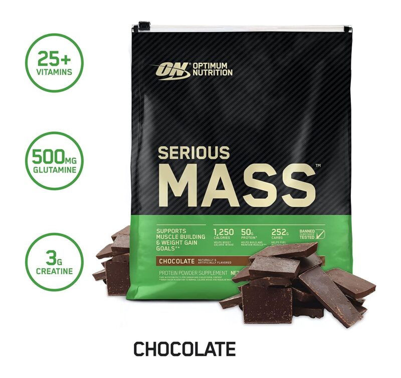 Optimum Nutrition – Serious Mass 12 lbs Nueva Formula Con Creatina
