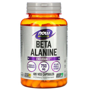 Now Foods – Beta Alanine 750mg 120vegcaps Beta Alanina