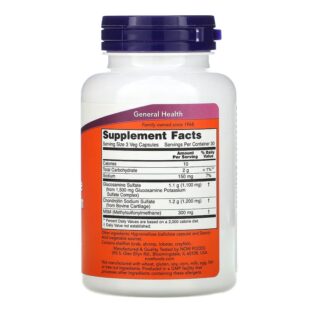 Now Foods – Glucosamine & Chondoitrin with MSM 90VegCaps Glucosamina Condroitina MSM