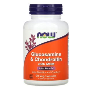 Now Foods – Glucosamine & Chondoitrin with MSM 90VegCaps Glucosamina Condroitina MSM