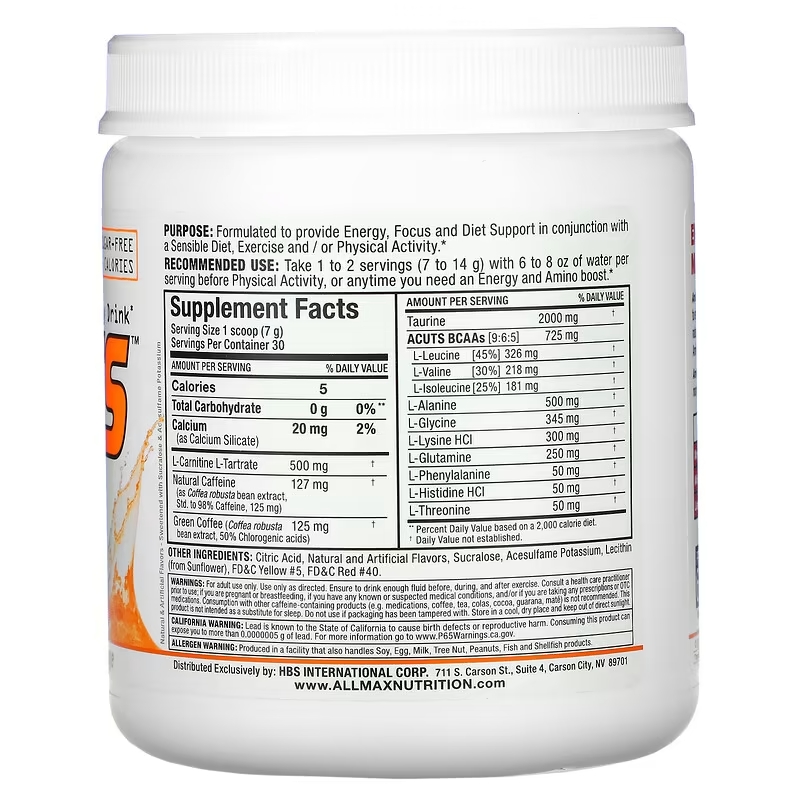 Allmax Nutrition - Amino Cuts 30serv. Aminoácidos con Quemadores de Grasa
