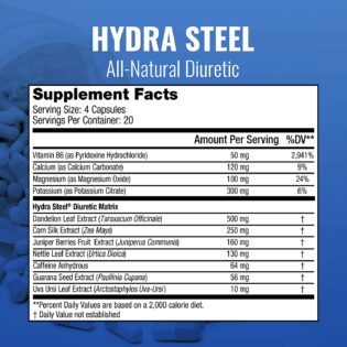 Pro Tan – HydraSteel 80Caps Diuretico