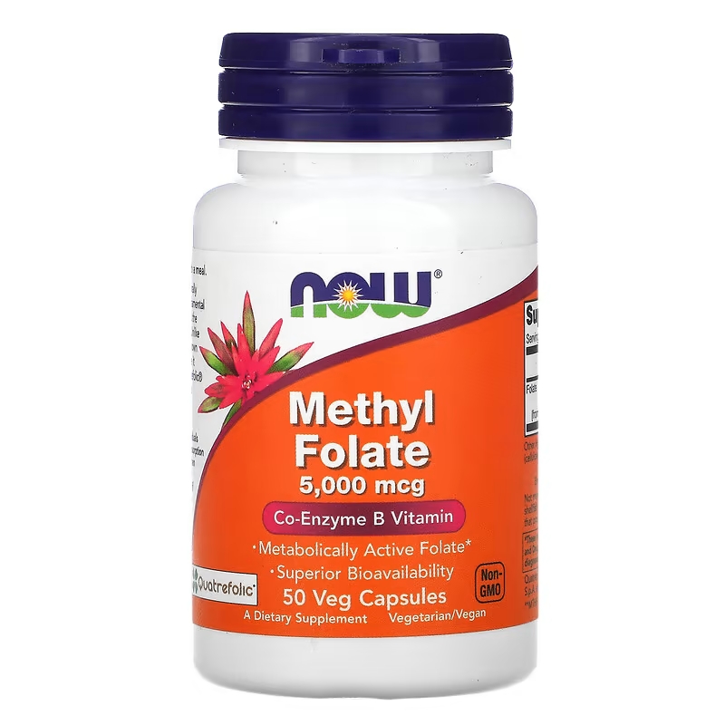 Now Foods - Methyl Folate 5000mcg 50VegCaps Metilfolato