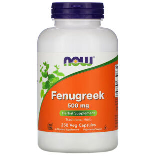 Now Foods – Fenugreek 500mg 250VegCaps Protector Estomacal