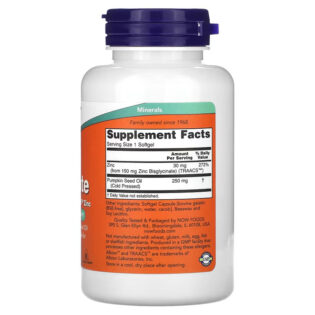 Now Foods – Zinc Glycinate 120Softgels Zinc Albion
