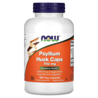 Now Foods – Psyllium Husk 700mg 180VegCaps Fibra Dietetica Natural