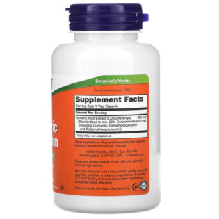 Now Foods – Tumeric Curcumin 60VegCaps Curcuma Curcumina