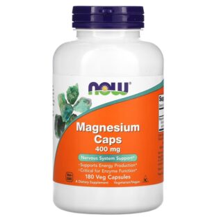 Now Foods – Magnesium Caps 400mg 180vegcaps Magnesio