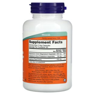 Now Foods – Magnesium & Potassium Aspartate 120vegcaps