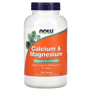 Now Foods – Calcium & Magnesium 250 Tablets Calcio Con Magnesio