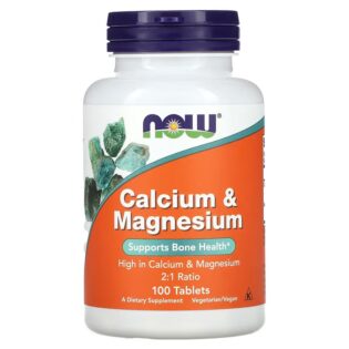 Now Foods – Calcium & Magnesium 100 Tablets Calcio Con Magnesio