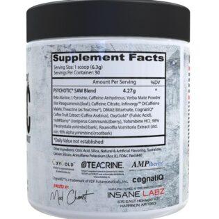 Insane Labz – Psychotic Saw 30serv. Pre Entrenamiento Oxido Nitrico
