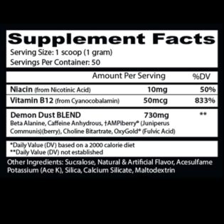 Insane Labz – Demon Dust 50serv. Pre Entrenamiento Oxido Nitrico
